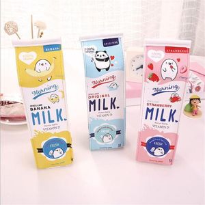 Cartoon Milk bottle school pencil case cute PU pen bag storage pouch Korea Stationery material office school supplies escolar260e