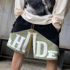 Mens Short Designer Men Rh Limited Rhude Shorts Summer Swim Length Hip Hop Sports Training Beach Pants Elastic Waist Chg23071920