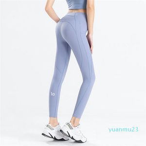 Calças leggings femininas para ioga fitness push up exercício corrida com bolso lateral academia sem costura pêssego bumbum calças justas
