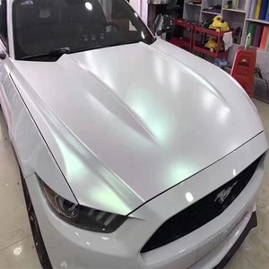 Premium Matt Satin Aurora White Winyl Wrap Film Film Authesive Car Folia z Air Release Channel351F