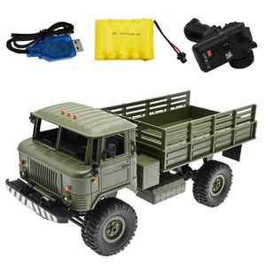 Electric/RC Car WPL B-24 Kit Remote Control Military Truck DIY Off-Road 4WD B24 RC Car 4-hjulsdrift Klättring Gaz-66 Bilgåva Toy 230719