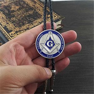 Bolo Ties Europe and America Freemason Fashion Hasht Cord Naszyjnik Bolo Tie HKD230719