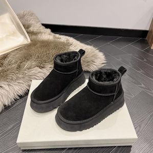 Botas de Neve de Designer Clássico Tazz Australian Mini Tasman Chinelo Plataforma Fluffy Mules Quente Inverno Meia Bota de Pele Feminina Bota de Sapato Luxuoso Tamanho 35-45