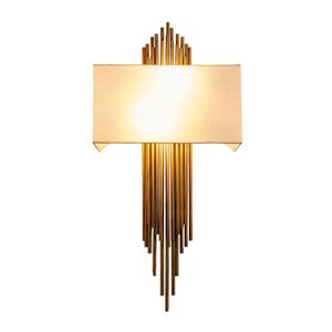 Decoração de arte de estilo luxuoso LED lâmpada de parede quarto cabeceira corredor interior casa luminária banhada a ouro lâmpada de parede 6W E14 lâmpada para Li249K