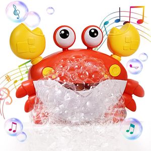 Sand Play Water Fun Electric Crab Bubble Machine Baby 3-åriga pojkar och flickor Badkar Bubble Foam Toys Baby Bathtub Swimming Pool Toys 230719