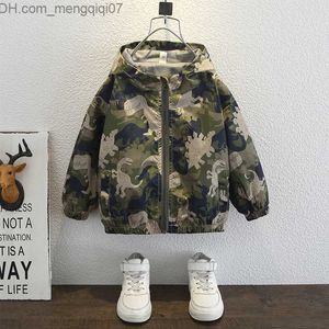 Coat Children's jacket Autumn spring children's jacket Boys' camouflage dinosaur jacket Baby clothing windproof jacket Z230719