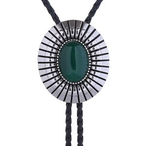 Bolo связывает New Fashion Pop Sun Black Agate Big Bolo Tie Hkd230720