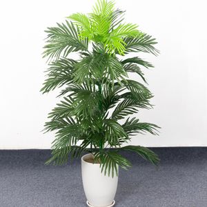 フェイクフローラルグリーン90cmトロピカルパームツリー大きな人工植物フェイクモンステラシルクパームリーフビッグココナッツの木のない鍋なし庭園装飾230718