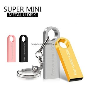 Ny USB Flash Drive 64 GB 32 GB 128 GB Pen Drive 128 64 32 GB Pendrive Watertproof Metal Silver U Disk Memory Memoria USB Stick3192