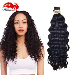 Mink Brazilian Human Virgin Hair 3 Bundles Bulk Hair for Braiding Deep Curly Wave No Weft223z