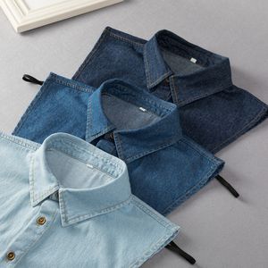 Bow Ties Male Female Child Spring Autumn Allmatch Denim Shirt False Collar Decorative Pointed Detachable 230718