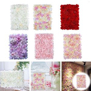 Decorative Flowers 16x24" Silk Rose Flower Wall Decor Fake Mat For Backdrop Bridal Po Pography Baby Shower Decorations