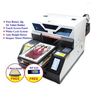 Dual-use Touch Screen A4 UV Printer DTG Tshirt Textile Fabric Printing Machine For Bottle Phone Case Jeans Metal Wood Pen