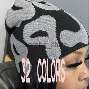 Gorro/bonés de caveira 32 cores Mea Culpas Gorro chapéu de malha Bonnet Y2k Gorros Mea Culpa Boné feminino inverno para mulheres chapéus acessórios J230719