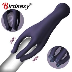 Vibrators Penis Delay Trainer Exerciser Glans Stimulater Massager Mens Vibrator Male Masturbator Equipment Sex Toys Adult Goods For Men 230719