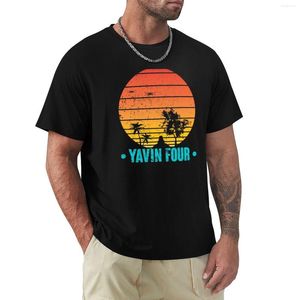 Regatas masculinas Visit Tropical Yavin Four! Camiseta personalizada para meninos com estampa de animais e camisas pretas masculinas