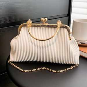 Evening Bags Women Evening Clutch Bag PU Leather Exquisite Clutch Bag Female Gold Handle Handbag Daily Party Clutch Wedding Purse Banquet Bag 230718