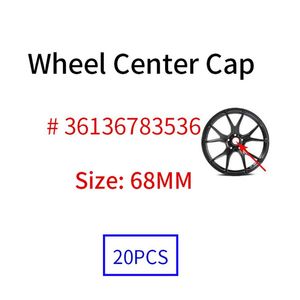 Bilstörningstillbehör 100st 68mm Blue Black White Wheel Cover Center Hub Caps Emblem Badges Byte för X3 X6 X7 1 Serie 2 289m