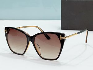 Realfine888 5A Óculos TF FT0813 FT0814 Tom Cat Eye Armação Óculos de Sol de Luxo Designer Para Homem Mulher Com Óculos Caixa De Pano