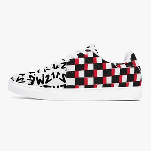 Custom pattern Diy Shoes mens womens black red white Irregular letter sports trainers sneakers 36-48