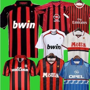 Retro Futbol Jersey 1990 2000 2006 2007 2009 2010 2012 2012 2014 Milan Futbol Gömlek Gullit 1988 96 97 Van Milan Kaka Inzaghi Ronaldinho Vintage Classics Forma 6