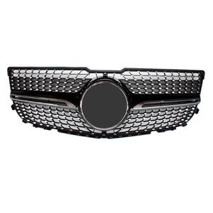 GLK X204 Diamond ABS Material Kidney Grilles 2012-2014 Replacement Center Mesh Grille Front Bumper242I