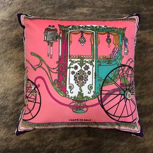 Classic 45*45cm Pillow Case Cover With Tassel Super Soft Velvet Double-sided Printing Carriage Sign Horse Designer Sofa Cushion Covers Pillowcase 2023071901