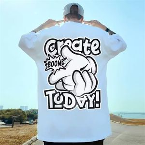 T-shirt da uomo T-shirt allentata casual estiva T-shirt allentata moda uomo Stampa grande 8XL Hip Hop Coppia Indossare Top in cotone a mezza manica 230718