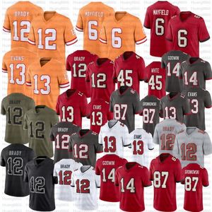 Baker Mayfield Chris Godwin Tom Brady football jersey Rob Gronkowski Evans Devin White Stitched Jerseys