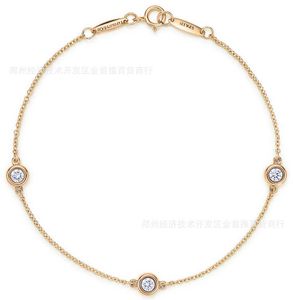 Marca de designer TFF Sentir Super Flash Flash Três diamante Bracelet feminina Luz de luxo Pulseira de casal de luxo