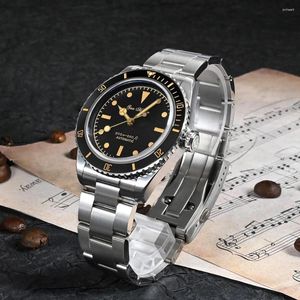 Relógios de Pulso San Martin Relógios Masculinos 38mm Diver 6200 Retro Water Ghost Luxo Safira NH35 Automático Mecânico Relógio Vintage 20Bar Luminoso