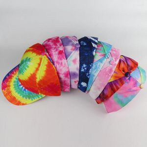 Cappellini da baseball Cappello sportivo semplice Cotone ultraleggero Sole Colorato stile tie-dye Berretto da baseball unisex Decor