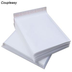 50pcs New White Kraft Paper Bubble Envelopes Bags Mailers Padded Bubble Envelope Waterproof Foam Mailing Bag 8 sizes Y200340c