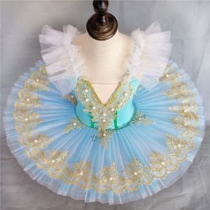 Roupa de dança traje de balé profissional clássico bailarina balé tutu para criança criança menina adulto princesa panqueca tutu dança balé vestido menina 230718
