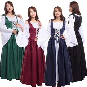 Mittelalterliche Halloween-Kostüme für Frauen, Erwachsene, Renaissance-Kleider, Karneval, Party, irisches viktorianisches Korsett-Kostüm, Cosplay, Clothe254u