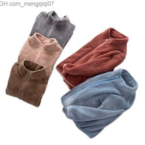 Mantel 2020 Herbst Mädchen Plüsch Mantel kinder Weiche Rollkragen Mantel Warme kinder Korallen Samt Zipper Jacke Neue p338 Z230719