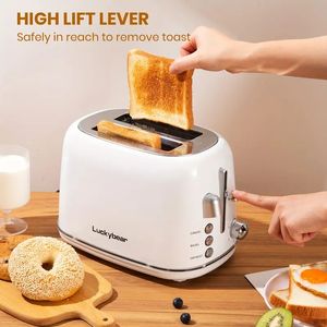  Toaster 2 dilim, simitli projeksiyon paslanmaz çelik kızak 