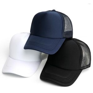 Ball Caps 2023 Blank Mesh Hat Uomo Summer Snapback traspirante Berretto da baseball Women Fashion Black Trucker Hip Hop Bone