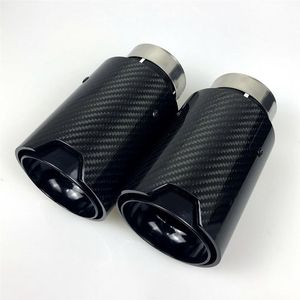 1 stücke Universal M LOGO Carbon Faser Auspuffrohr tipps Für BMW F10 F20 F21 F22 F30 F32 F34287R