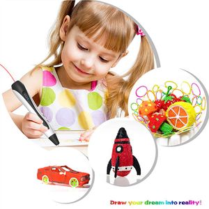 3D Pen 3D Pennor 1 75mm ABS PLA Filament 3 D Pen Model Printer Creative Magic Drawing Printing Toy Kids Gift Birthday2820