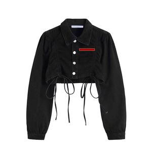 Women Jackets Designer Coat Womens Suit belt slim long sleeves Button Letters Autumn Style Woman jeans Jacket Designer Jackets jeans di_girl