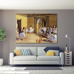 Piękna kobieta Canvas Art Study Decor Decor Class Dance w Opera 1872 Edgar Degas malarstwo ręcznie robione wysokiej jakości