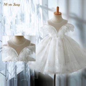 Baby Mädchen Prinzessin Spitze Fly Sleeve Tutu Kleid Infant Kleinkind Teen Vintage Vestido Party Pageant Geburtstag Baby Kleidung 1-14Y