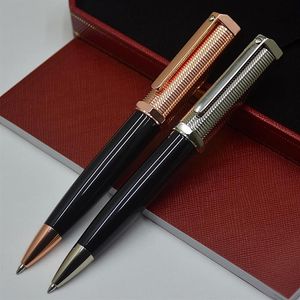 限定版Santos-Dumont Ball Pine Pen High Quality Black and Silver Metal Ball Pens Writing Office Struplies with Seri300i