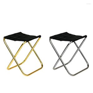 Camp Furniture Camping Folding Stool Easy Chair Aluminum Alloy Bracket Lightweight For Outdoor Travel Hiking BBQ Fishing Beach