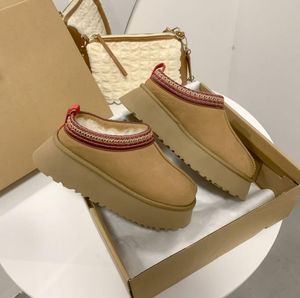 Botas de neve clássicas da Austrália Designer Ultra Mini Tasman Chinelo Dealworld Feminino Mini Bota meia quente Inverno Pele Pelúcia Satin tazzs Plataforma alta Bota de tornozelo ujy