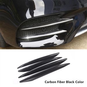 Tiras de guarnição de farol de nevoeiro dianteiro abs 4 peças para mercedes benz classe e w213 2016-17 estilo de fibra de carbono estilo de carro modificado294d
