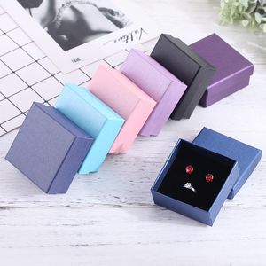 Jewelry Boxes 24pcs Jewelry Box Cardboard Necklace Earrings Bracelets Boxes Big Paper Gift Packaging with Black Sponge Can Personalized 230718