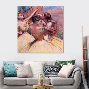 Beautiful Woman Canvas Art Study Room Decor Three Dancers Edgar Degas Painting Handmade High Quality