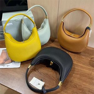 Designer Luna Bag Songmont Hobo Shoulder Crossbody Bags Half Moon Leather Purse Cross Body Handbag Size 26.5-23-10CM03